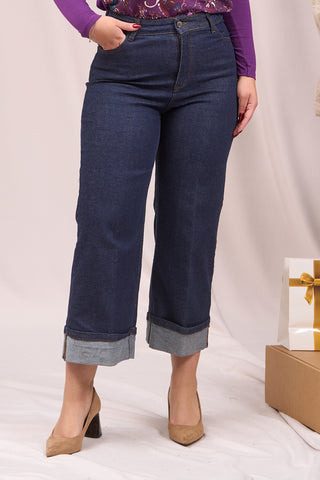 Jeans risvolto BLU