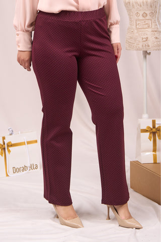 Pantaloni a fantasia con vita elastica BORDEAUX