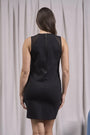 Abito a tubino bimaterico NERO IRONICA