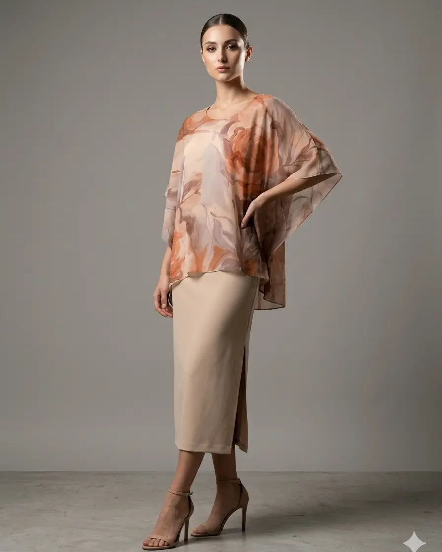 Abito bi-materiale DORABELLA