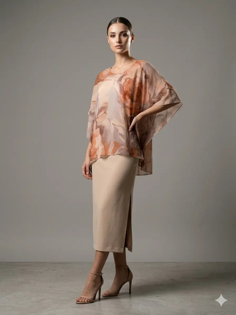 Abito bi-materiale DORABELLA