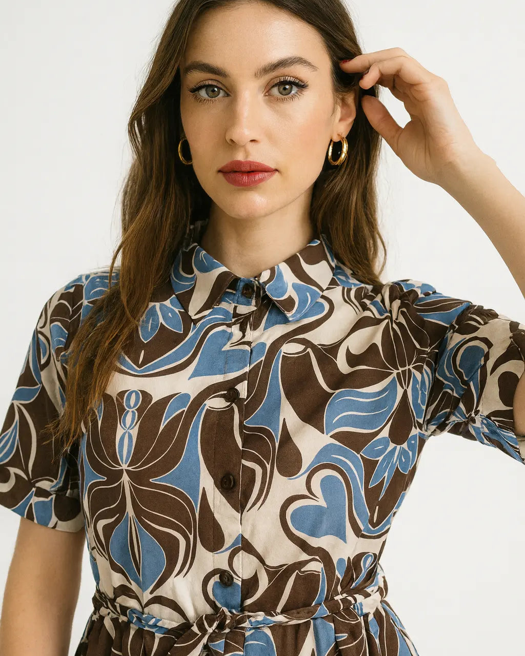 Abito chemisier con cintura MORO DORABELLA