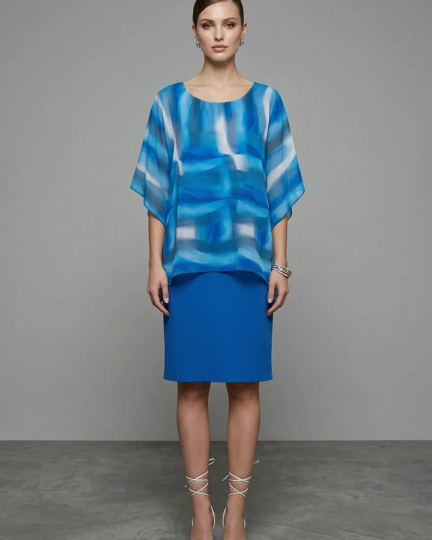 Abito combinato con blusa fantasia DORABELLA PIU'