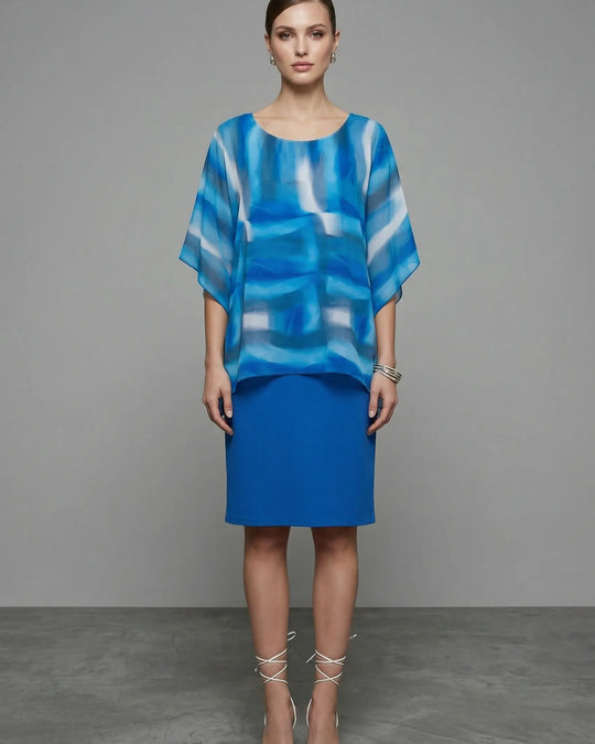 Abito combinato con blusa fantasia DORABELLA PIU'