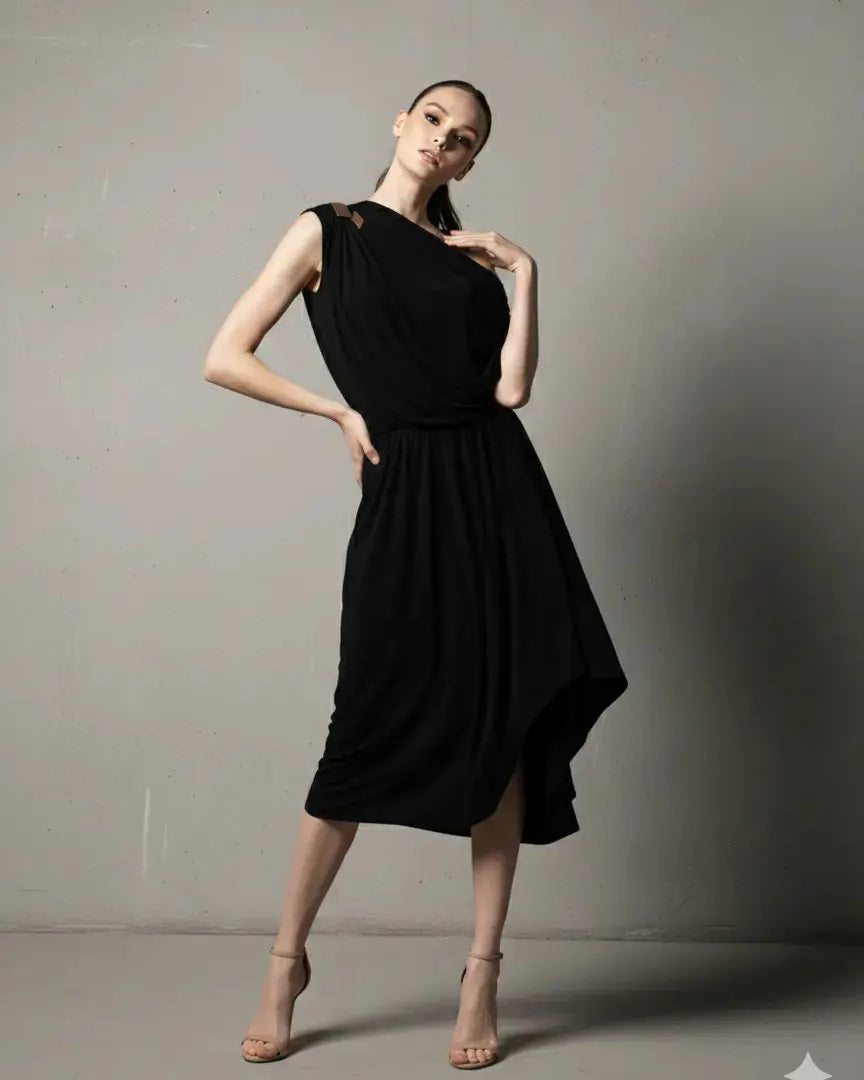 Abito con accessorio metallico DORABELLA