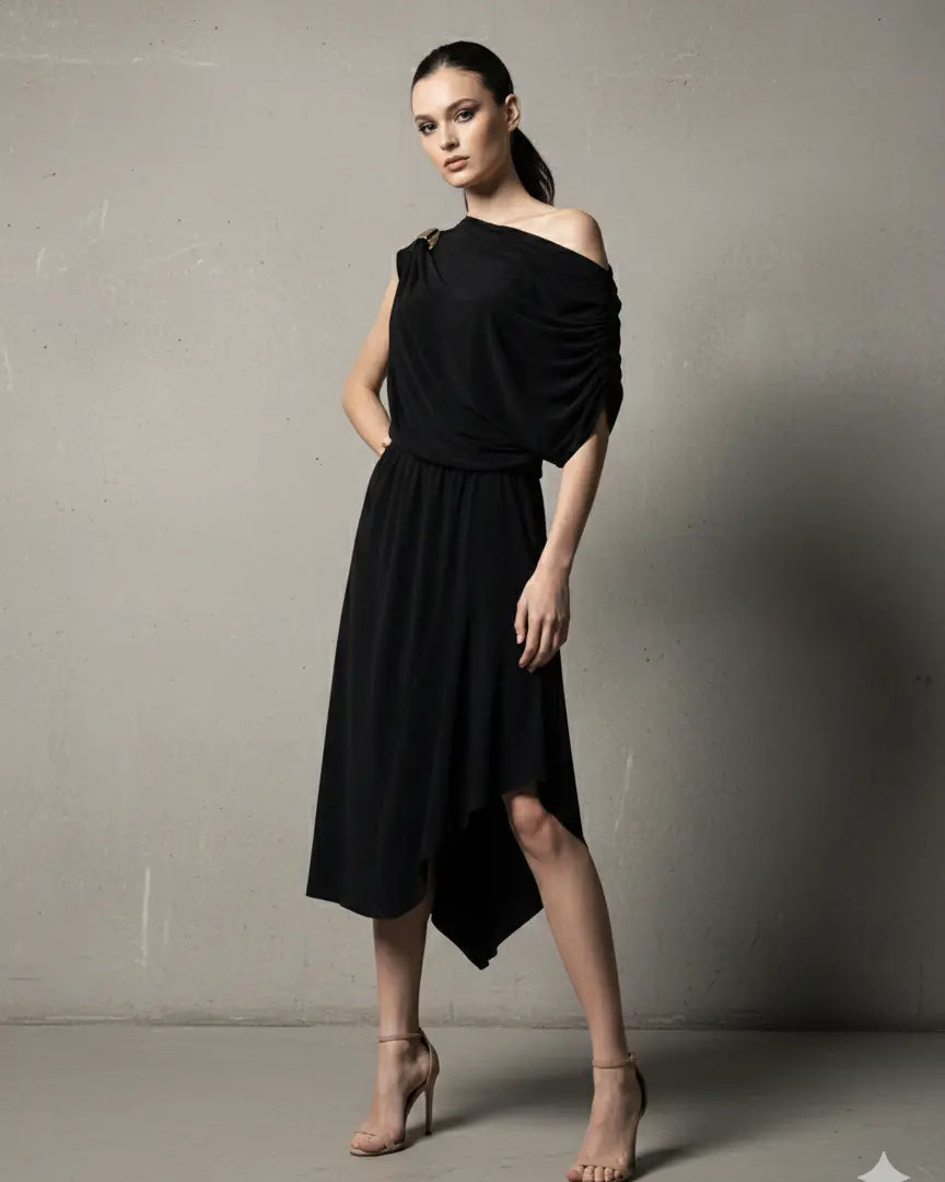 Abito con accessorio metallico DORABELLA