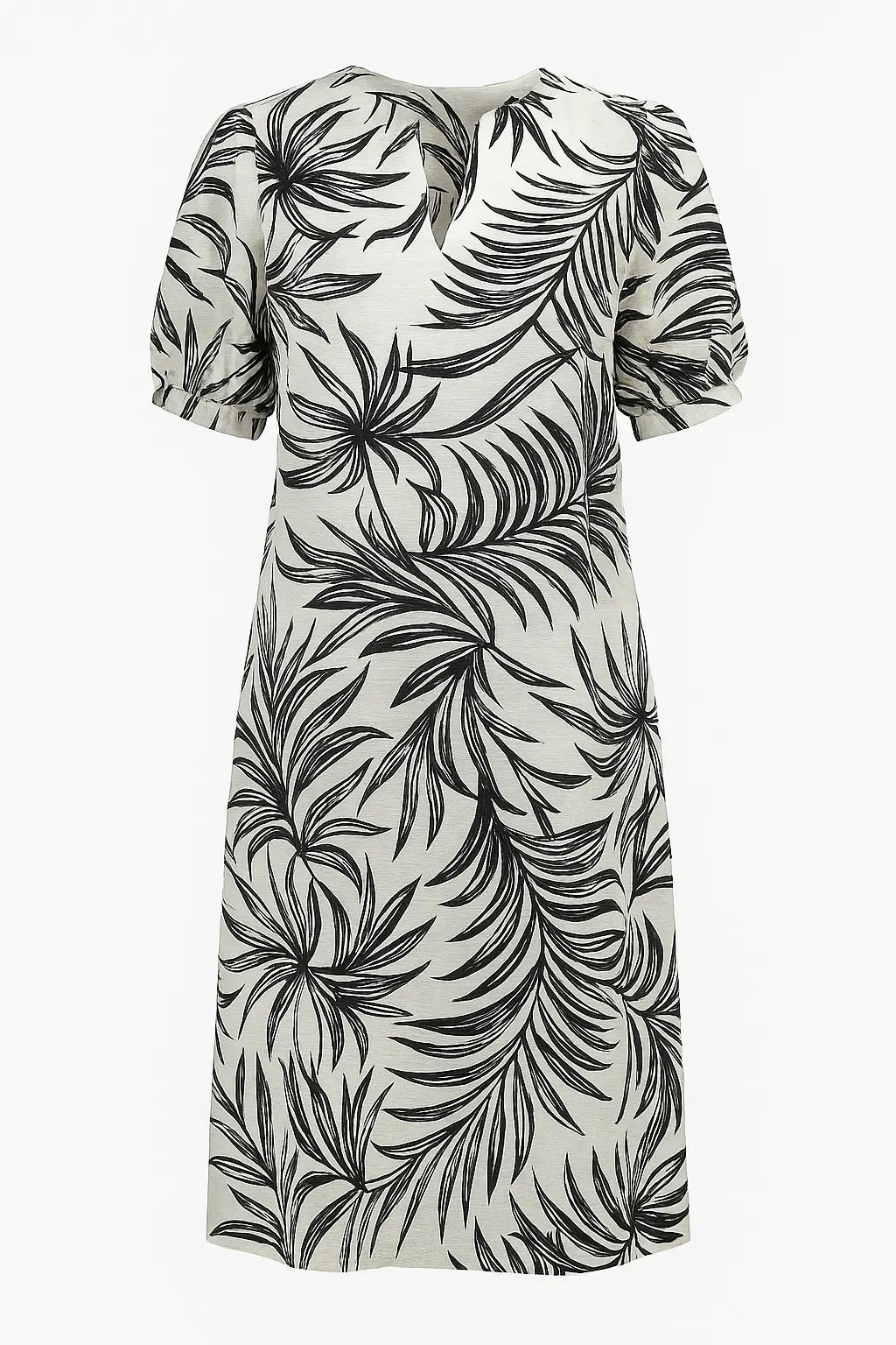 Abito con scollino a V stampato in viscosa DORABELLA