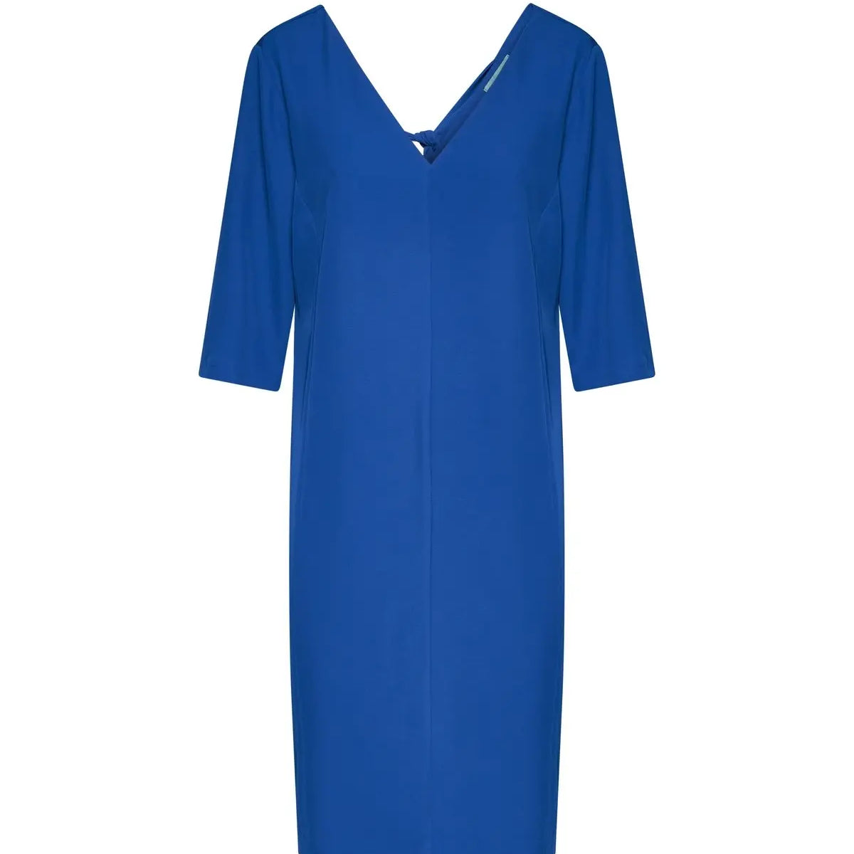 Abito con scollo a V e fusciacca posteriore BLU CHINA DORABELLA