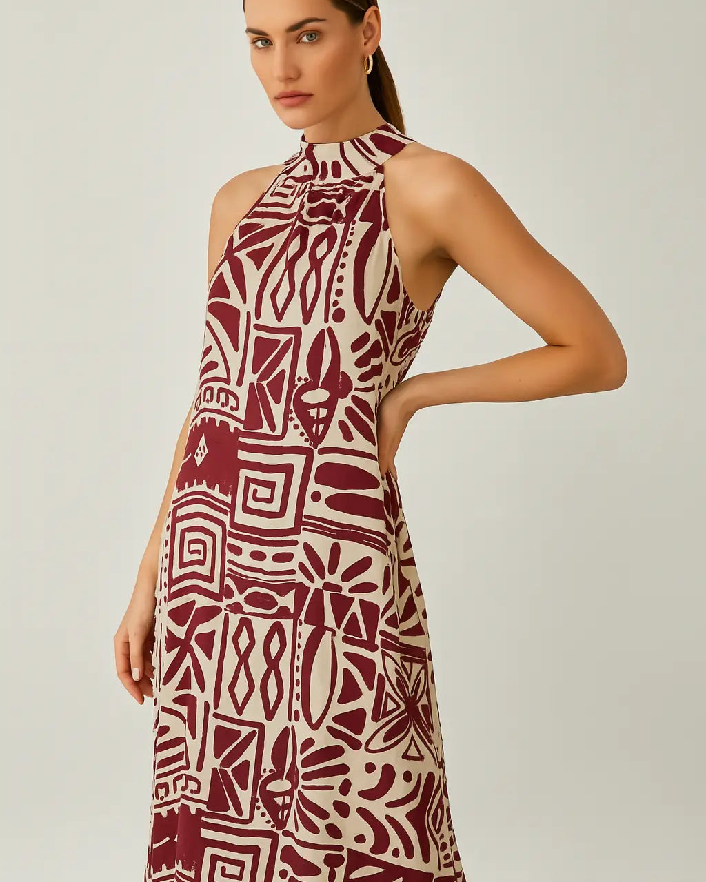 Abito con scollo america a fantasia Unica by Dorabella