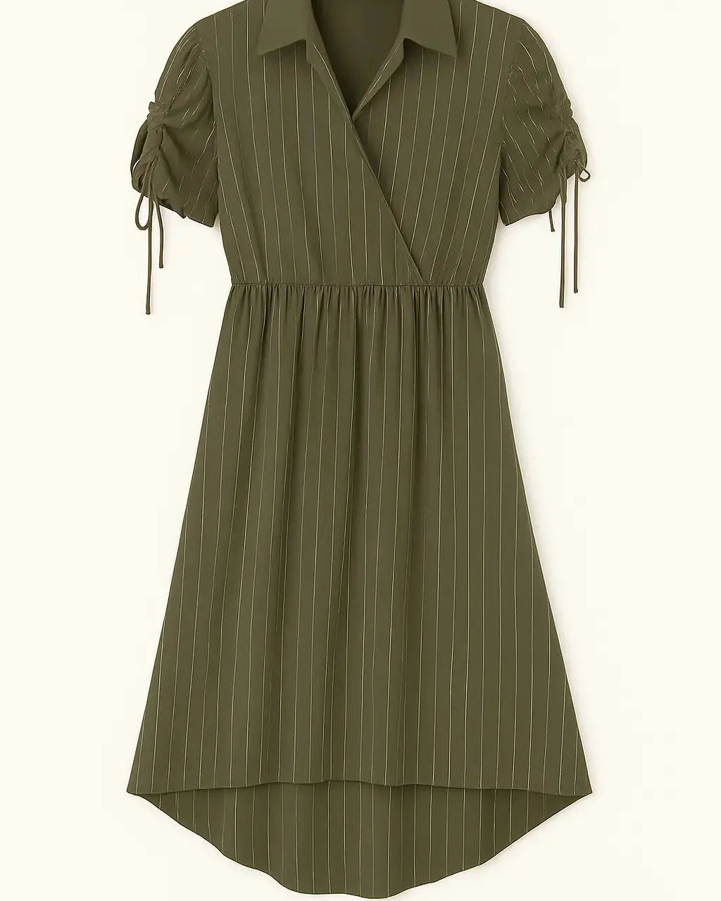 Abito con taglio in vita elastico e arriccio con coulisse sulle spalle Unica by Dorabella