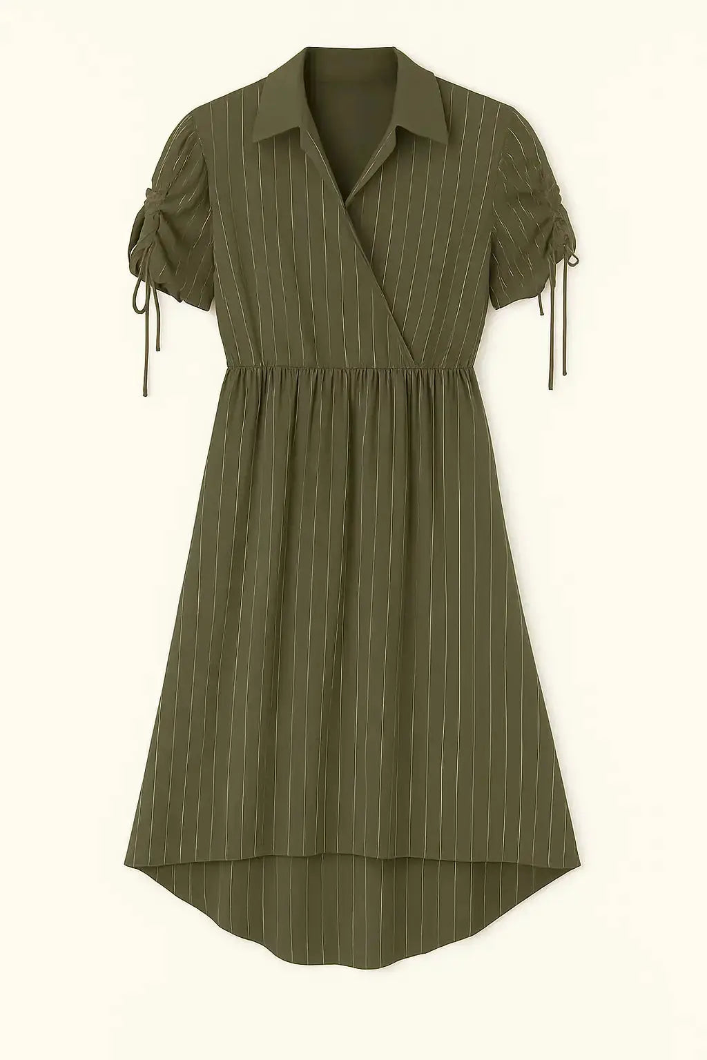 Abito con taglio in vita elastico e arriccio con coulisse sulle spalle Unica by Dorabella