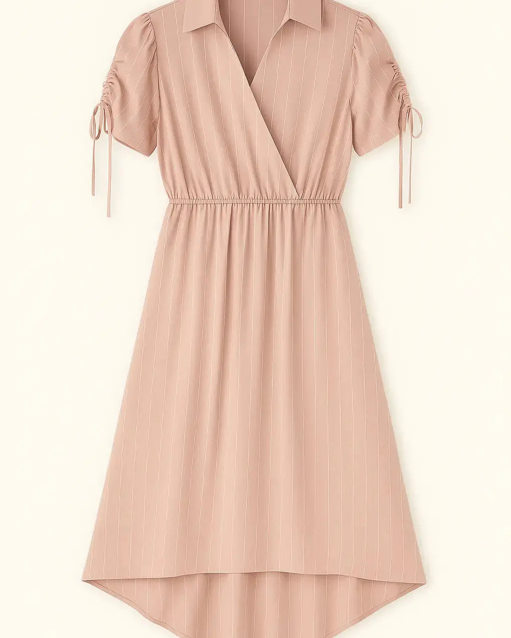 Abito con taglio in vita elastico e arriccio con coulisse sulle spalle Unica by Dorabella