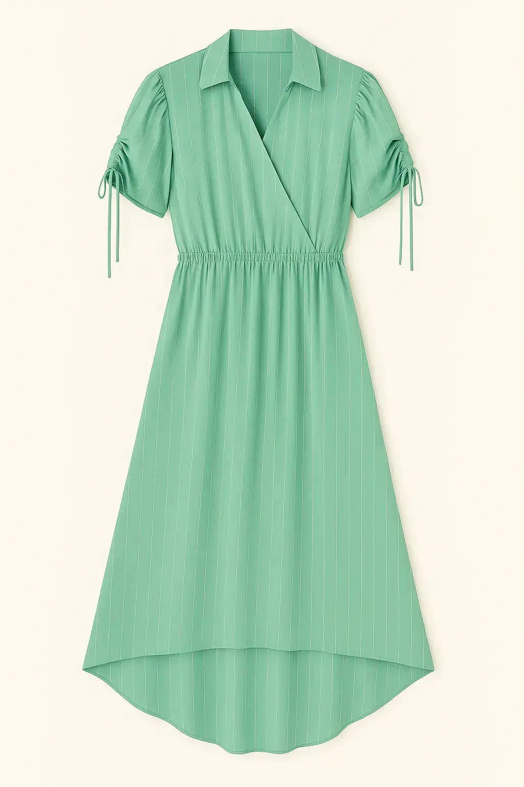 Abito con taglio in vita elastico e arriccio con coulisse sulle spalle Unica by Dorabella