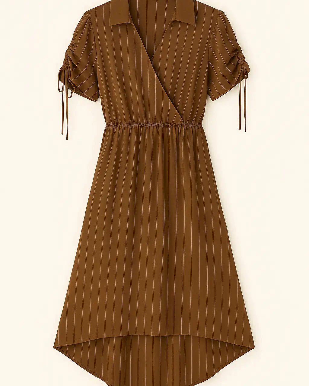 Abito con taglio in vita elastico e arriccio con coulisse sulle spalle Unica by Dorabella