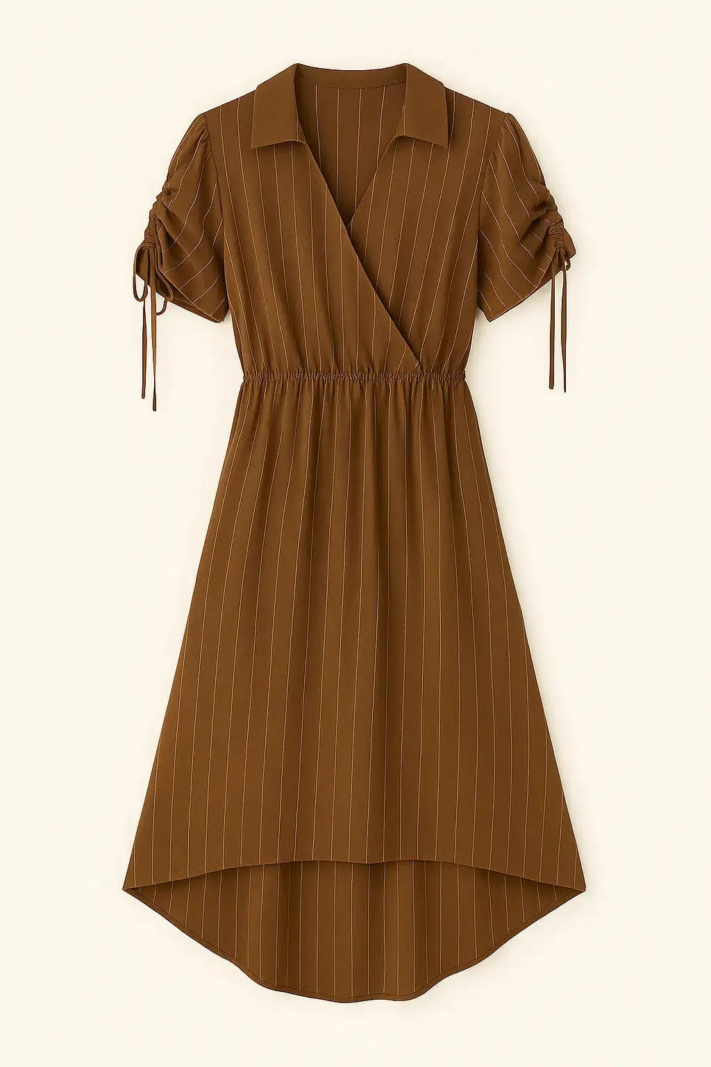 Abito con taglio in vita elastico e arriccio con coulisse sulle spalle Unica by Dorabella