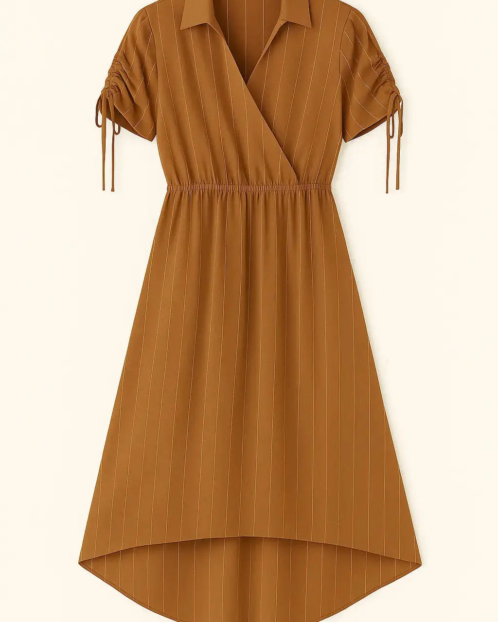 Abito con taglio in vita elastico e arriccio con coulisse sulle spalle Unica by Dorabella