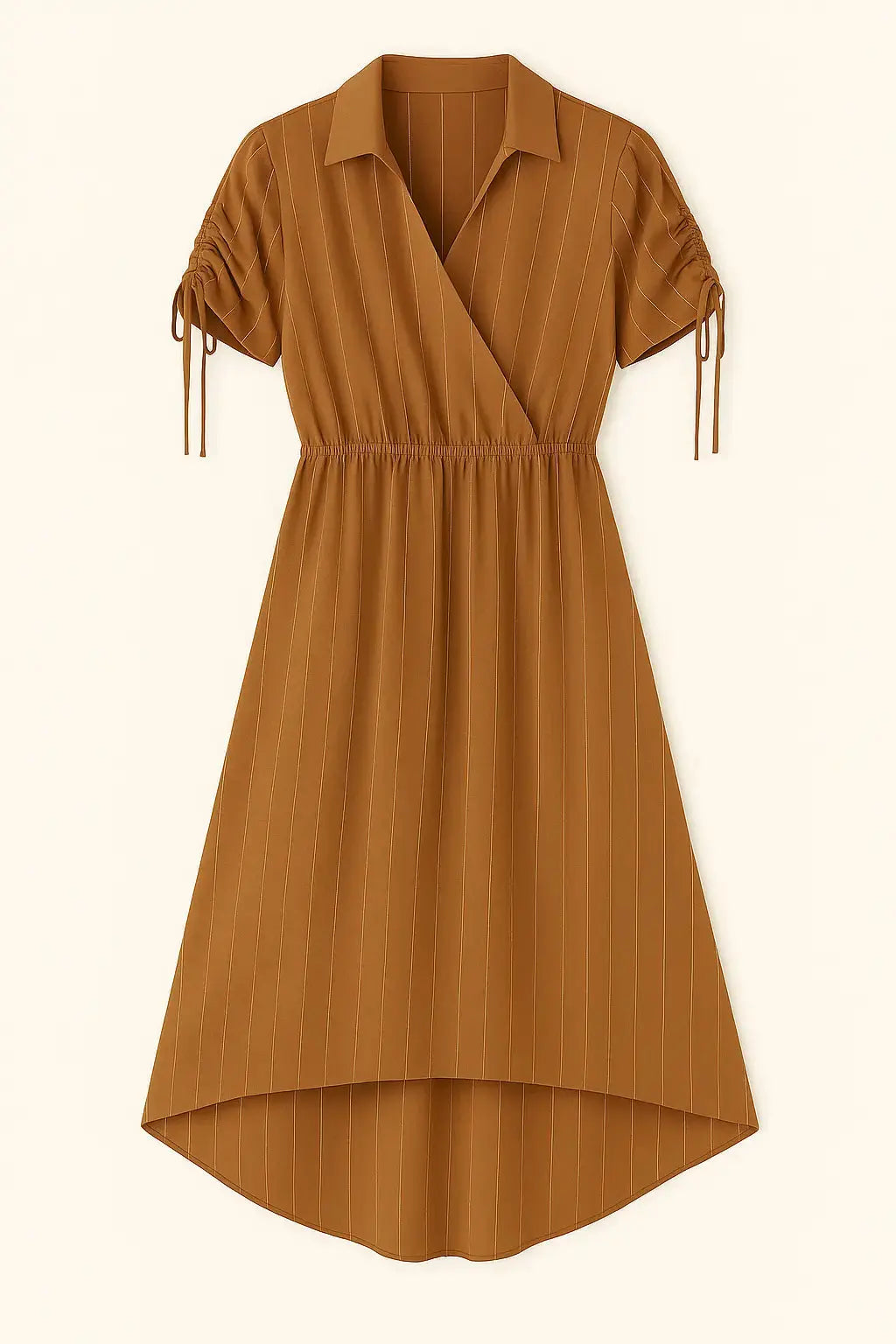 Abito con taglio in vita elastico e arriccio con coulisse sulle spalle Unica by Dorabella