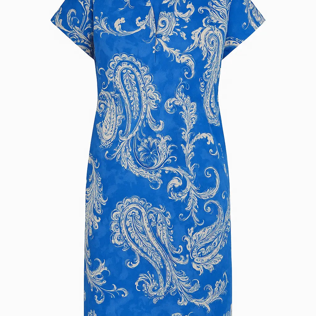 Abito corto con scollo a "V" e bottoncini DORABELLA