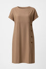 Abito girocollo con dettaglio bottoni frontali in viscosa DORABELLA PIU'