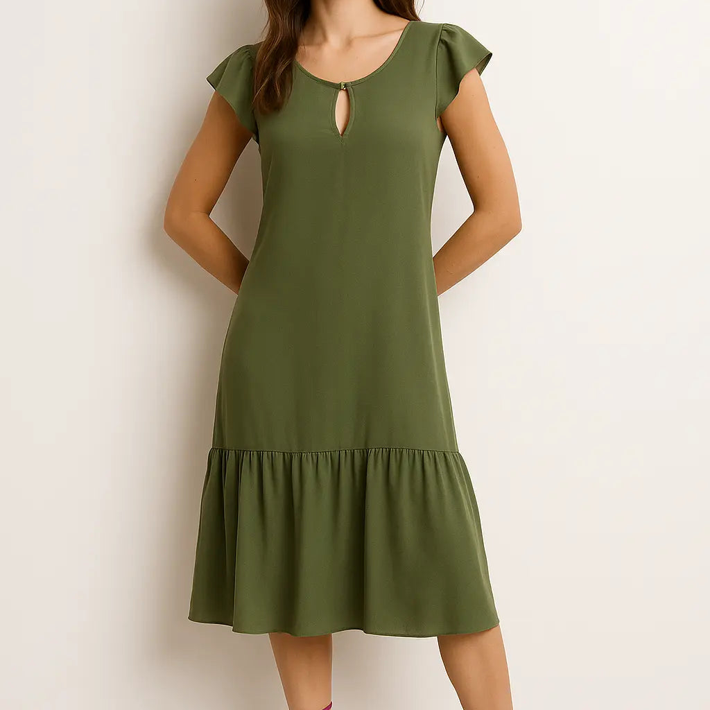 Abito girocollo con manica ad aletta DORABELLA