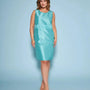 Abito giromanica a tubino in shantung con inserto in pizzo in vita DORABELLA COUTURE