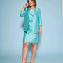 Abito giromanica a tubino in shantung con inserto in pizzo in vita DORABELLA COUTURE