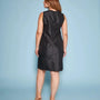 Abito giromanica a tubino in shantung con inserto in pizzo in vita DORABELLA COUTURE