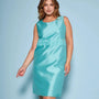 Abito giromanica a tubino in shantung con inserto in pizzo in vita DORABELLA COUTURE