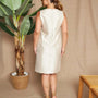 Abito giromanica a tubino in shantung con inserto in pizzo in vita DORABELLA COUTURE