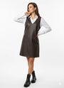 Abito in eco pelle con scollo a V DORABELLA