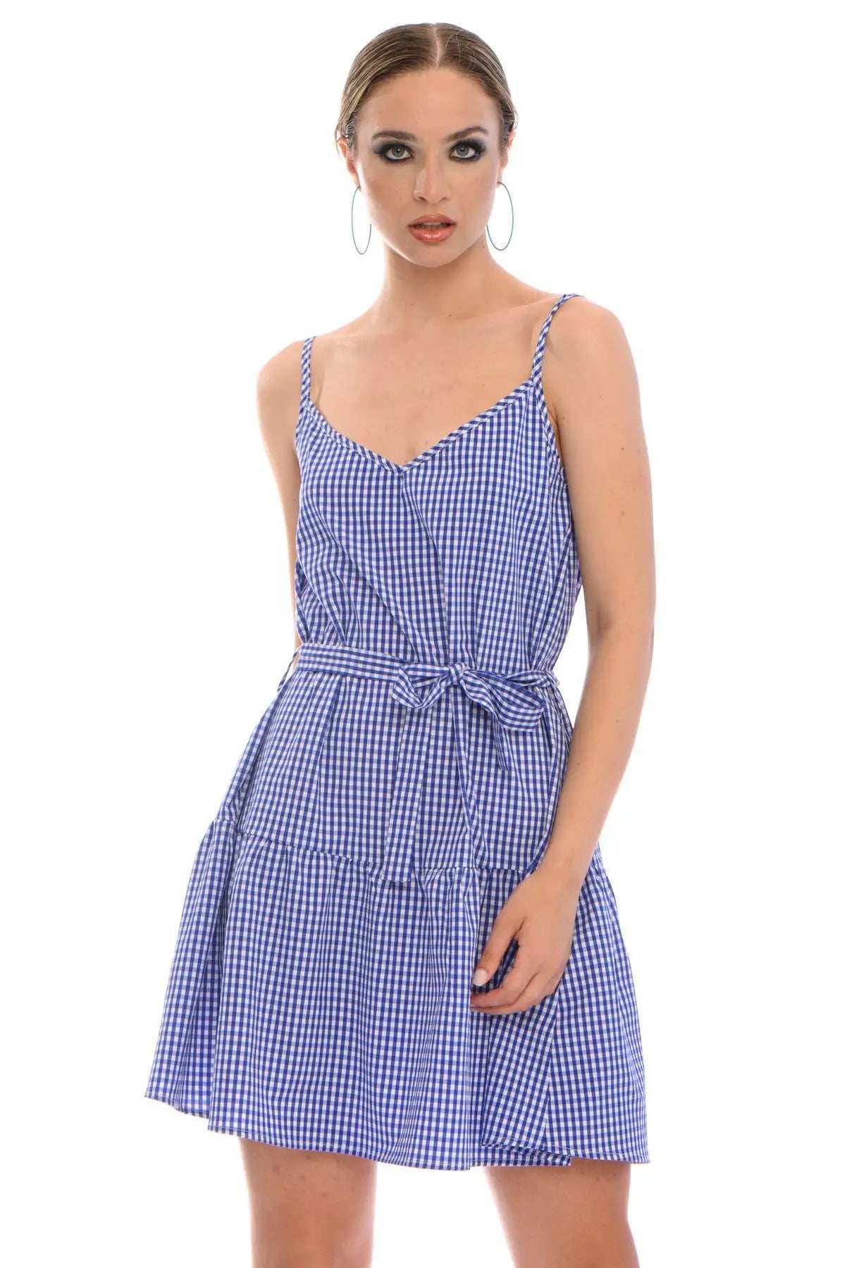 Abito in fantasia BIANCO-BLU IRONICA