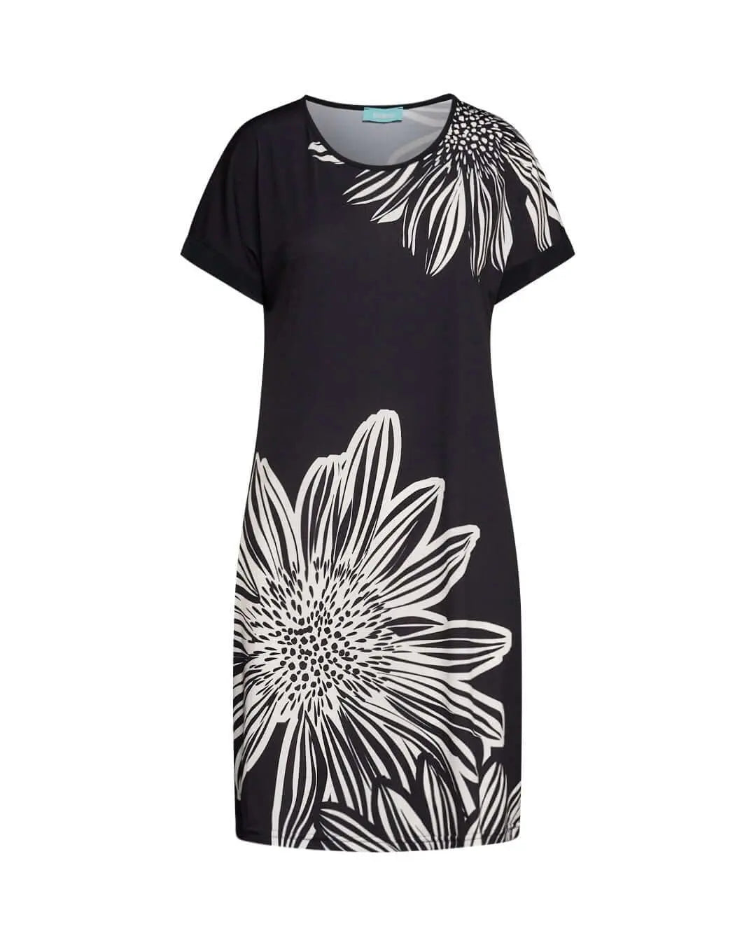 Abito in fantasia con profili neri NERO DORABELLA