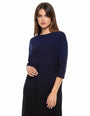 Abito in maglia NERO-BLU IRONICA