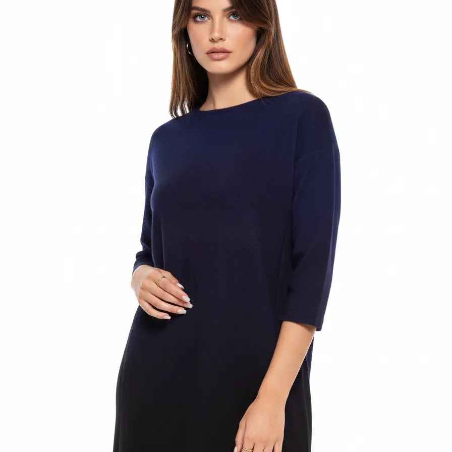 Abito in maglia NERO-BLU IRONICA