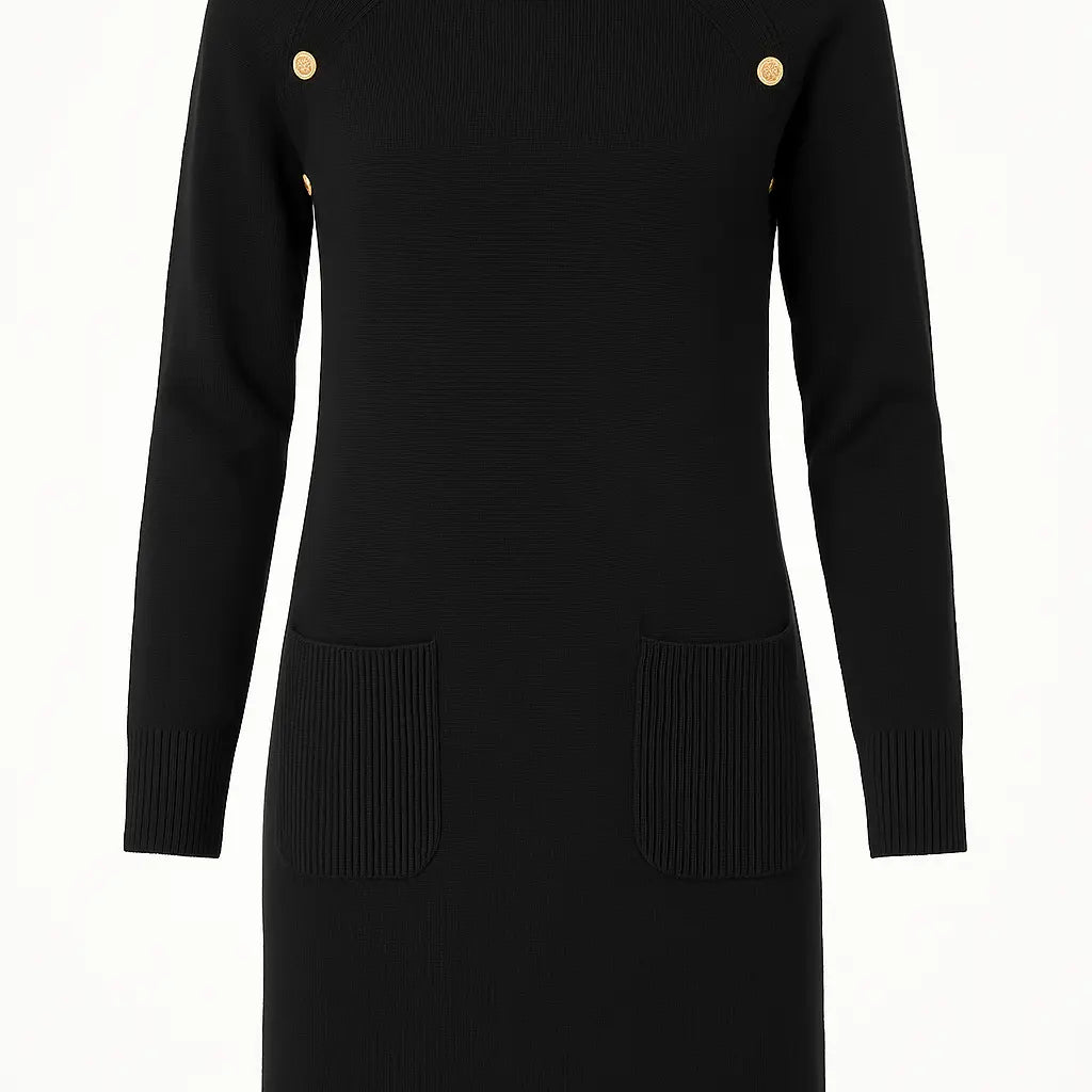 Abito in maglia con bottoni decorativi DORABELLA