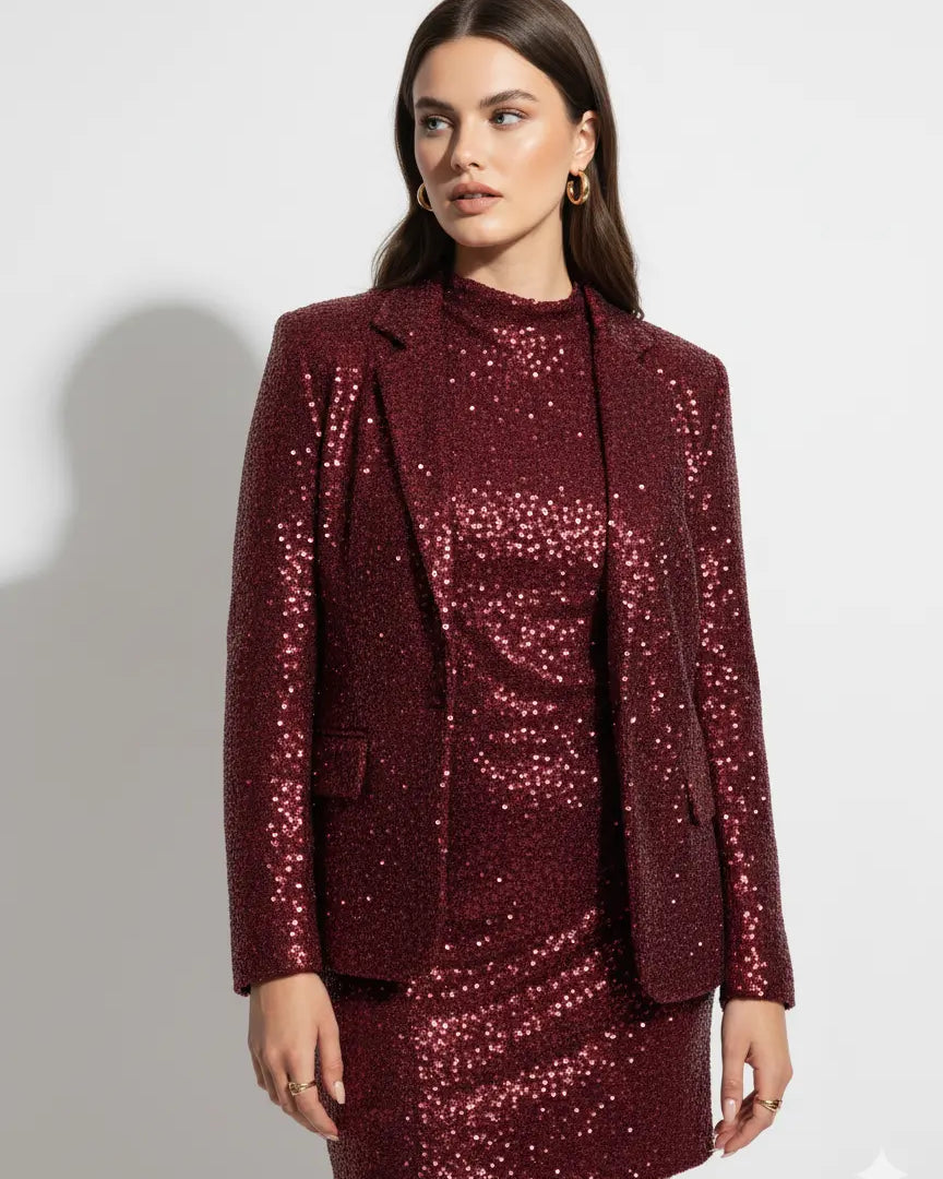 Abito in paillettes con apertura a goccia sul retro IRONICA