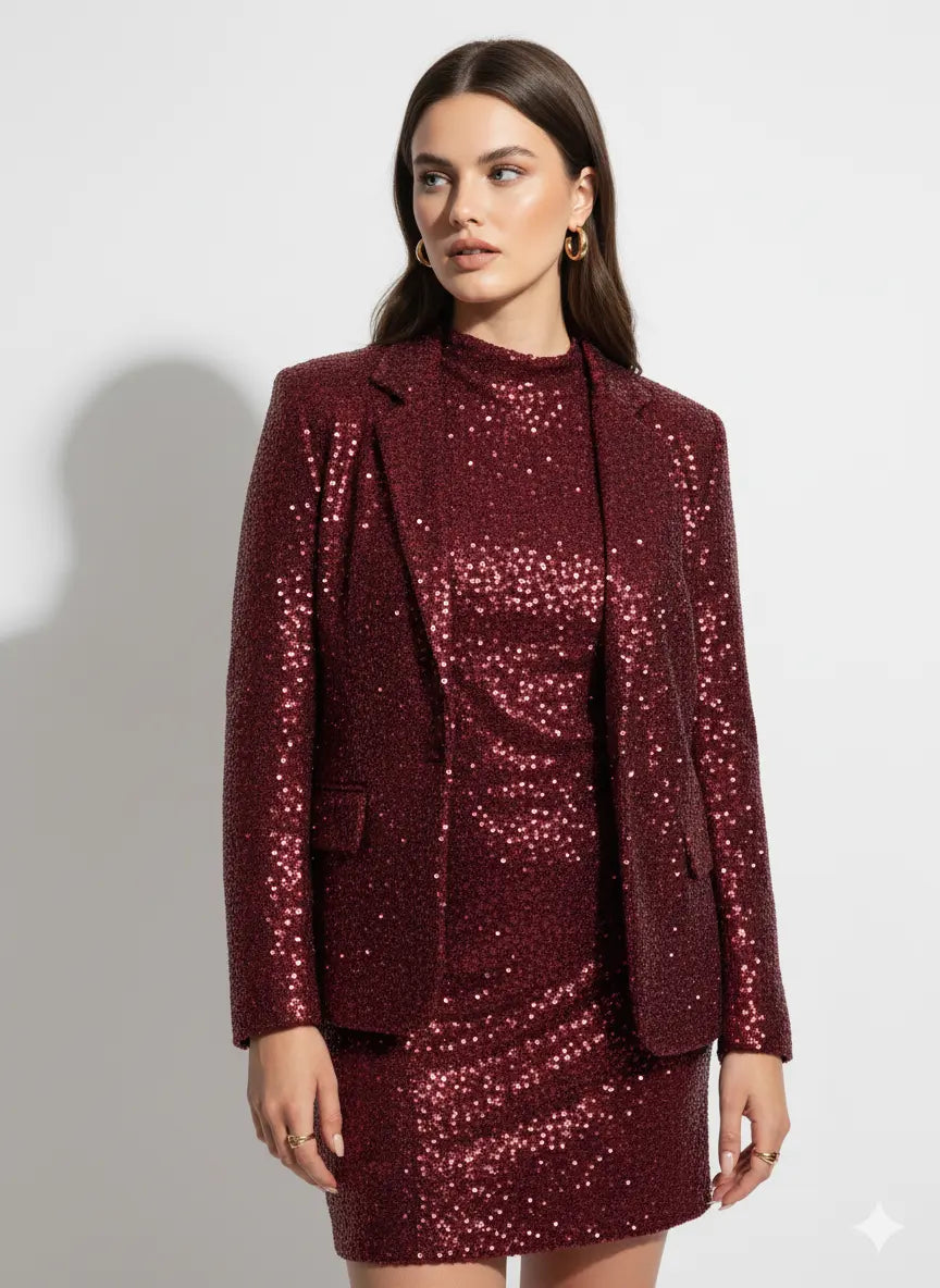 Abito in paillettes con apertura a goccia sul retro IRONICA