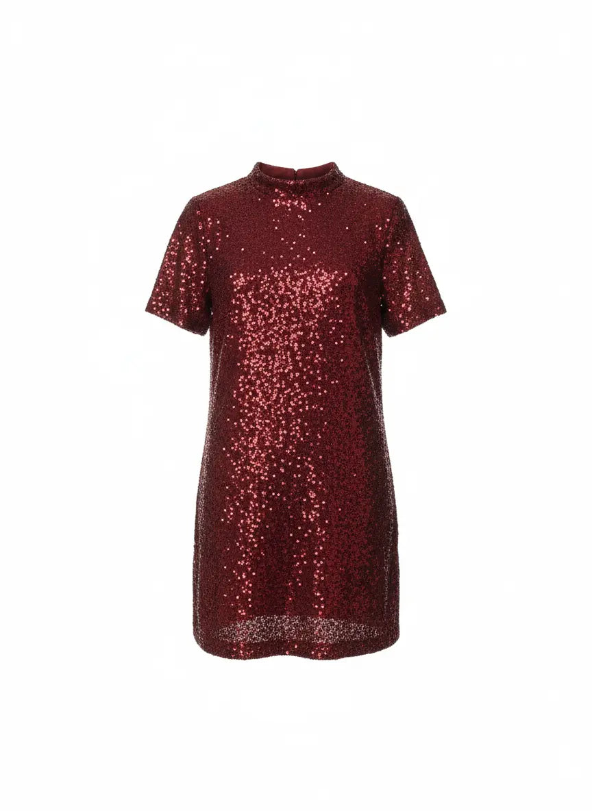 Abito in paillettes con apertura a goccia sul retro IRONICA M/L / Rosso