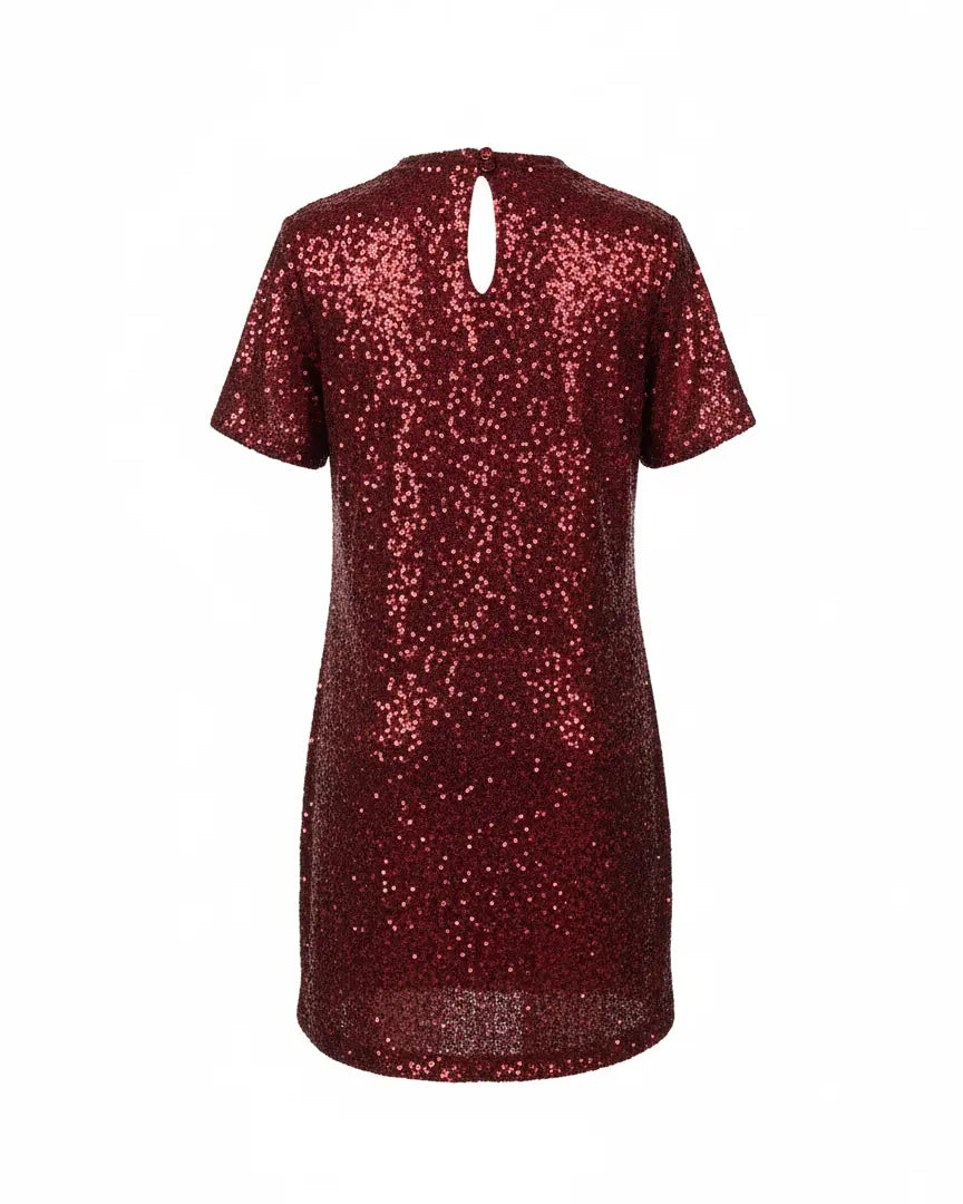 Abito in paillettes con apertura a goccia sul retro IRONICA