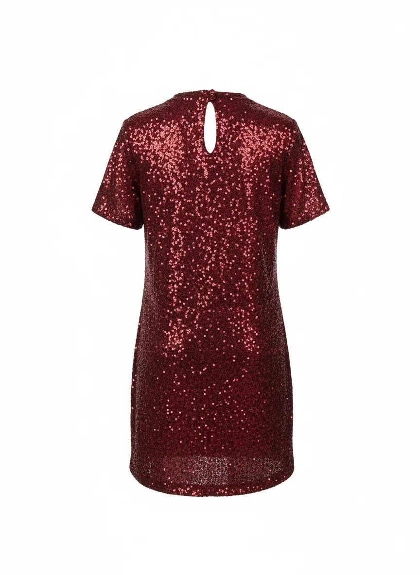 Abito in paillettes con apertura a goccia sul retro IRONICA