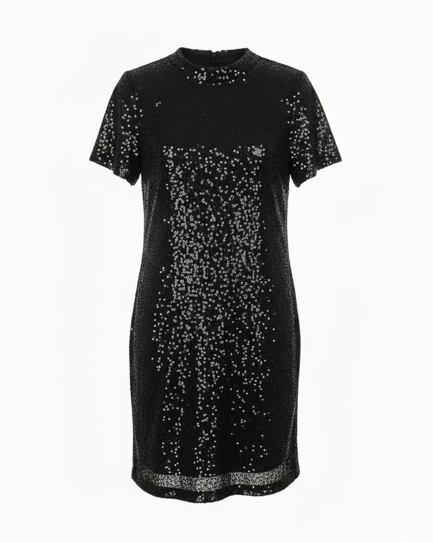 Abito in paillettes con apertura a goccia sul retro IRONICA M/L / Nero