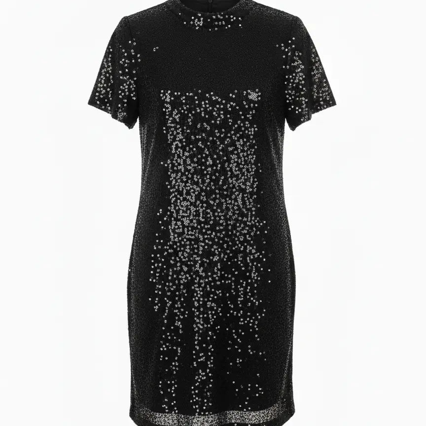 Abito in paillettes con apertura a goccia sul retro IRONICA M/L / Nero