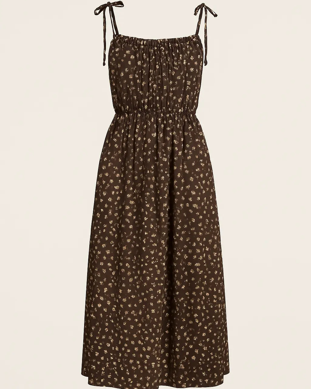 Abito lungo con bretelline allacciate in tessuto stampato DORABELLA Moro-Taglia-Unica-48-50-o-XL-XXL