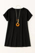 Abito mezza manica con collana accessorio Unica by Dorabella Taglia-Unica-Curvy-fino-alla-54-Nero