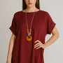 Abito mezza manica con collana accessorio Unica by Dorabella