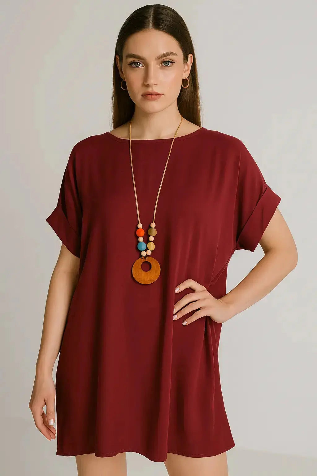 Abito mezza manica con collana accessorio Unica by Dorabella