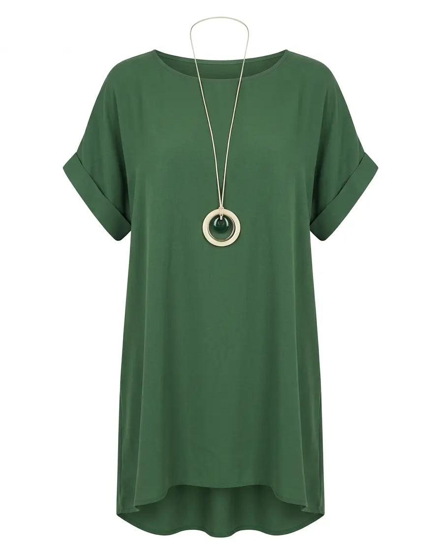 Abito mezza manica con collana accessorio Unica by Dorabella