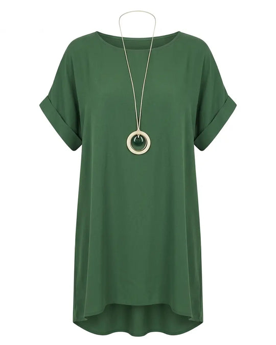 Abito mezza manica con collana accessorio Unica by Dorabella