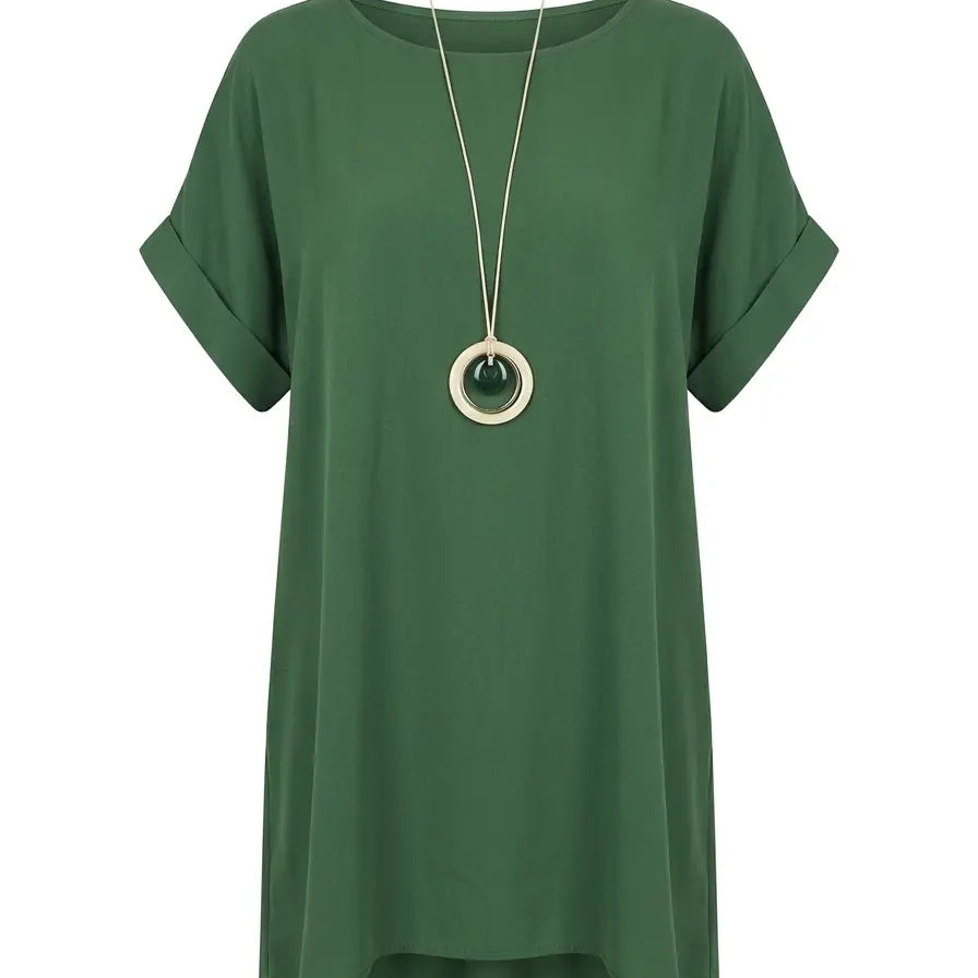 Abito mezza manica con collana accessorio Unica by Dorabella