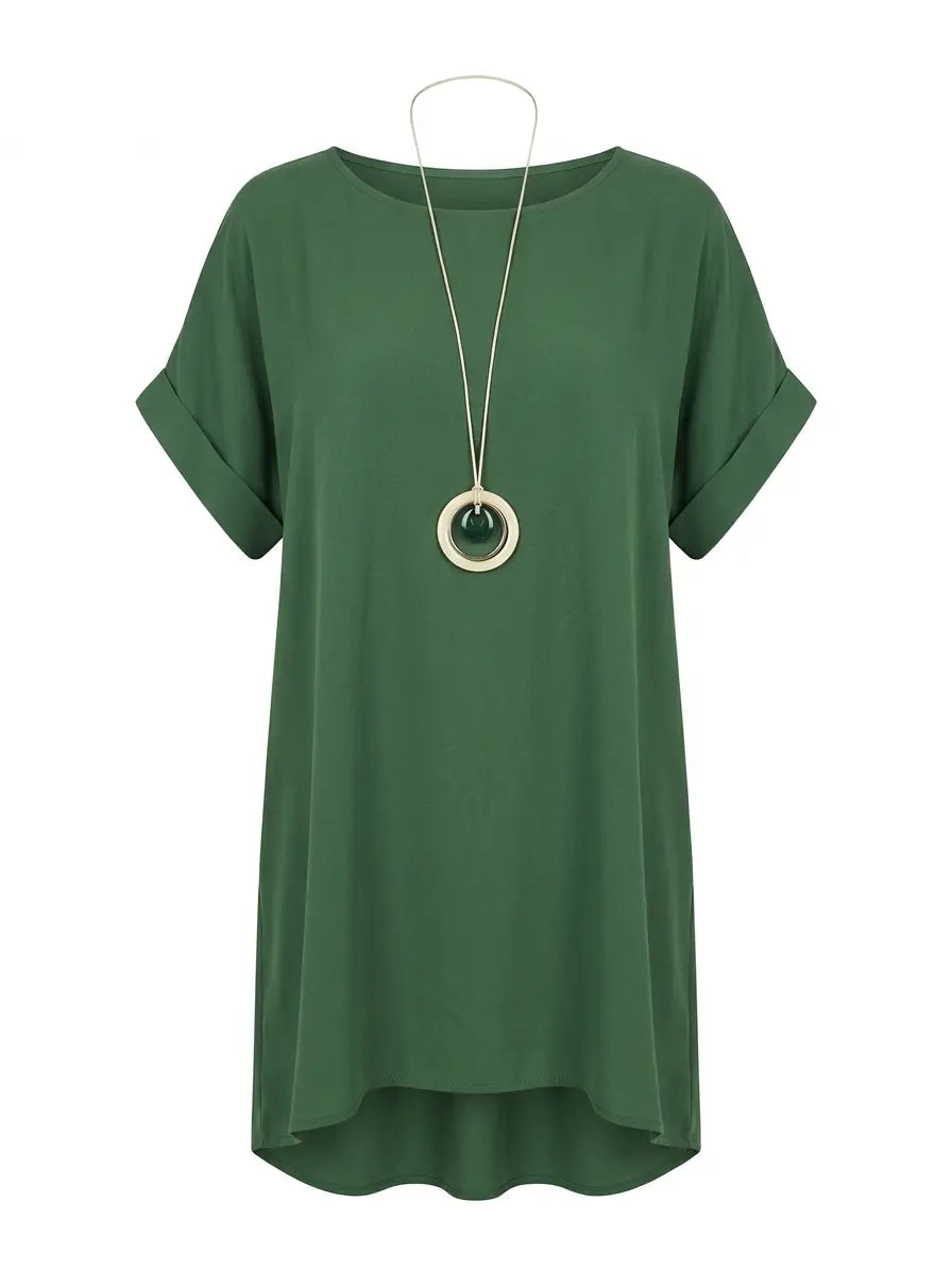 Abito mezza manica con collana accessorio Unica by Dorabella